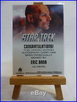 Star Trek 2009 movie trading card autograph Eric Bana as Nero