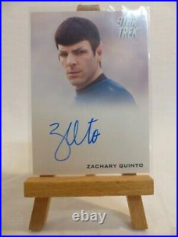 Star Trek 2009 movie trading card autograph Zachary Quinto as Spock