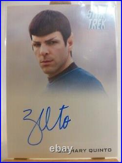 Star Trek 2009 movie trading card autograph Zachary Quinto as Spock