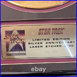 Star Trek 24kt Gold Etched Laser Disc Ltd Ed 988/1000 Coa