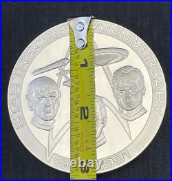 Star Trek 25th Anniversary 1990 5 Ounce. 925 Sterling Silver Coin