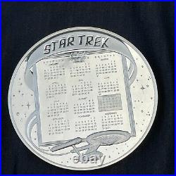 Star Trek 25th Anniversary 1990 5 Ounce. 925 Sterling Silver Coin