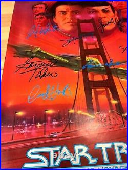 Star Trek 4 27x40 Theater Size Movie Poster with Multiple Signatures
