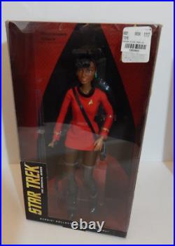 Star Trek 50th Anniversary Black Label Barbie Uhura, Kirk & Spock NIB 2016 NEW