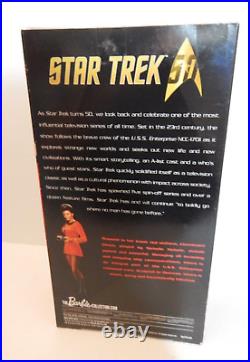 Star Trek 50th Anniversary Black Label Barbie Uhura, Kirk & Spock NIB 2016 NEW