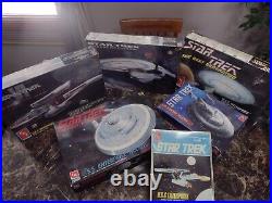 Star Trek 6 Enterprise Models Tos, A-e 4 Sealed 2 Open & Complete