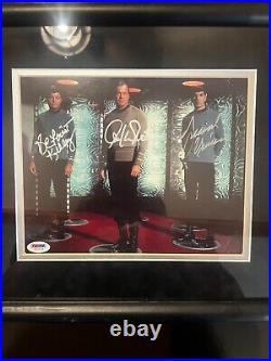 Star Trek Autographed 8x10 psa kirk, spock, mccoy Authentic