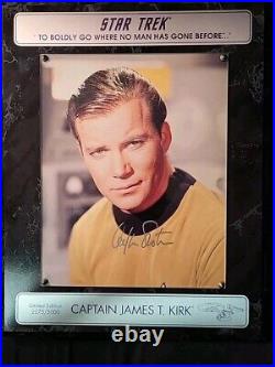 Star Trek Autographed Signed Plaque William Shatner Captain James T Kirk 1996