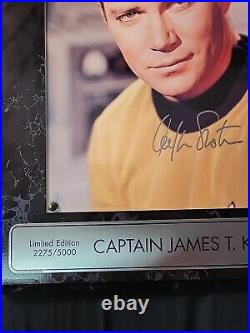 Star Trek Autographed Signed Plaque William Shatner Captain James T Kirk 1996