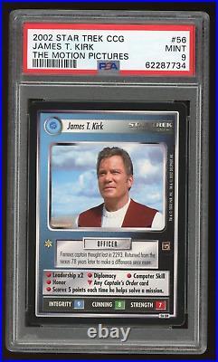 Star Trek CCG James T. Kirk PSA 9 Mint Motion Pictures Ultra Rare UR 734