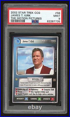 Star Trek CCG James T. Kirk PSA 9 Mint Motion Pictures Ultra Rare UR 735