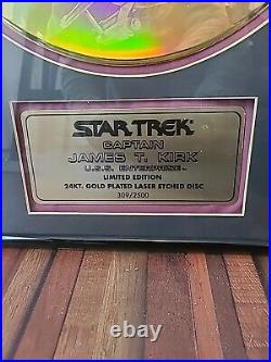Star Trek Captain James T. Kirk U. S. S. Enterprise Limited Ed. Laser Etched 24KT