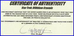 Star Trek Cluster of Dilithium Crystals Used in The Episode Mudd's Woman COA
