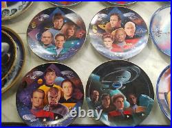 Star Trek Collector Plate Lot of 15 plates (Original Series Voyages, TNG)