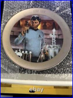 Star Trek Collector Plates- A set of 9 Platinum Rim Limited Edition Plates