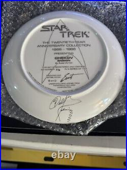Star Trek Collector Plates- A set of 9 Platinum Rim Limited Edition Plates