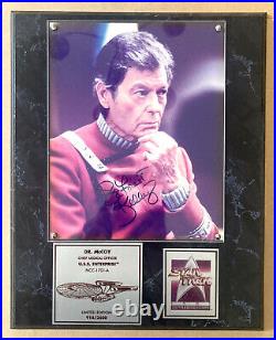 Star Trek, Dr. McCoy DeForest Kelley, #918/2500 (1991) Autographed Plaque