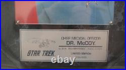 Star Trek Dr. McCoy Signed Plaque Chief Medical Officer Enterprise 109/995 AE