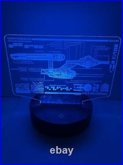 Star Trek Enterprise A UKON! C ukonic Lighted Schematic Display Decoration