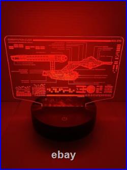 Star Trek Enterprise A UKON! C ukonic Lighted Schematic Display Decoration