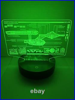 Star Trek Enterprise A UKON! C ukonic Lighted Schematic Display Decoration