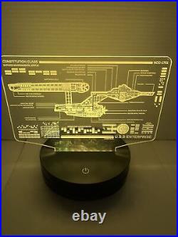 Star Trek Enterprise A UKON! C ukonic Lighted Schematic Display Decoration