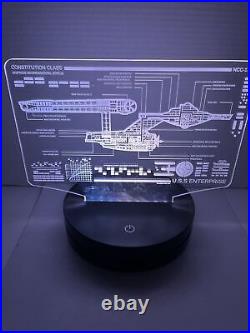 Star Trek Enterprise A UKON! C ukonic Lighted Schematic Display Decoration