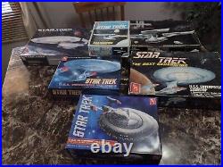 Star Trek Enterprise Model Kit 6 Kits Total, Tos, A-e. All Open & Complete