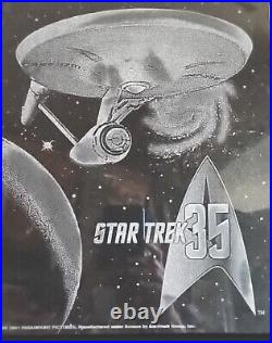 Star Trek Etched 10.5x12.5 Granite Artwork Vintage 2001 Limited Edition? Rare