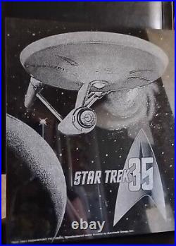 Star Trek Etched 10.5x12.5 Granite Artwork Vintage 2001 Limited Edition? Rare