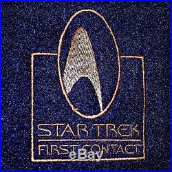 Star Trek First Contact Movie Patrick Stewart + 5 Cast Signed Varsity Jacket XS
