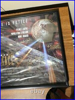 Star Trek First Contact Resistance is Futile 16x12 Movie Poster Cast Signed