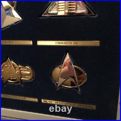 Star Trek Franklin Mint Insignia Badges In Case 1