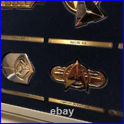 Star Trek Franklin Mint Insignia Badges In Case 1