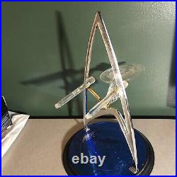 Star Trek Franklin Mint USS Enterprise Crystal Sculpture 30th Anniversary 1995