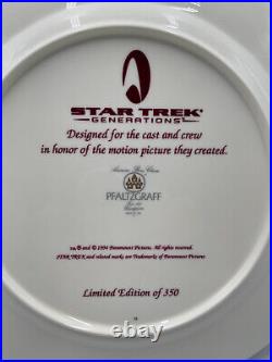 Star Trek Generations Limited Edition Cast & Crew Gift Plate. Pfaltzgraff