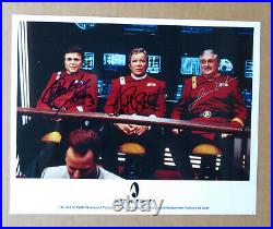 Star Trek Generations Movie 1994 color 8x10 photo Shatner, Doohan, Koenig signed