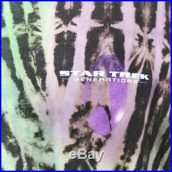 Star Trek Generations Movie T Shirt Vintage 90s Tie Dye Made In USA Size Large