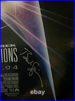 Star Trek Generations Multi Signed 27x40 Double Sided Movie Poster Shatner