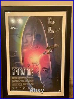 Star Trek Generations Multi-Signed Movie Poster Collectors Piece MINT 4ft Tall