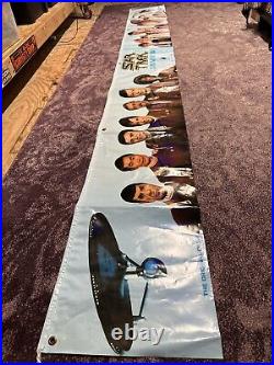 Star Trek Giant Paramount Video Promo Banner RARE Captain Kirk Captain Picard