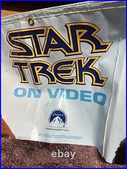 Star Trek Giant Paramount Video Promo Banner RARE Captain Kirk Captain Picard