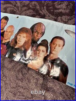 Star Trek Giant Paramount Video Promo Banner RARE Captain Kirk Captain Picard