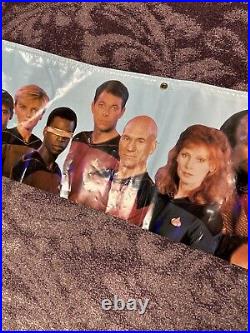 Star Trek Giant Paramount Video Promo Banner RARE Captain Kirk Captain Picard