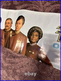 Star Trek Giant Paramount Video Promo Banner RARE Captain Kirk Captain Picard