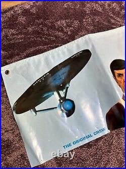 Star Trek Giant Paramount Video Promo Banner RARE Captain Kirk Captain Picard