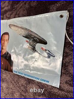 Star Trek Giant Paramount Video Promo Banner RARE Captain Kirk Captain Picard