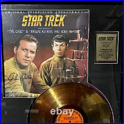 Star Trek Gold Plated Record Signed by William Shatner Framed L. E. 49/200 RARE