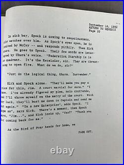 Star Trek III return to genesis 1982 confidential movie sci-fi script 21 pages