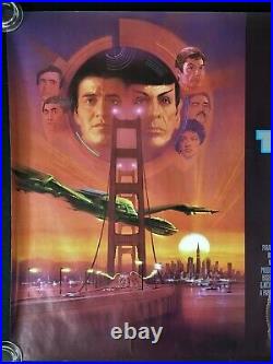 Star Trek IV The Voyage Home Original Quad Movie Poster William Shatner Bob Peak
